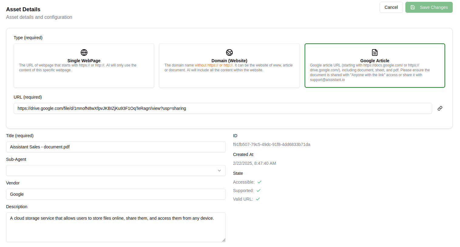 Step 2: Add Assets